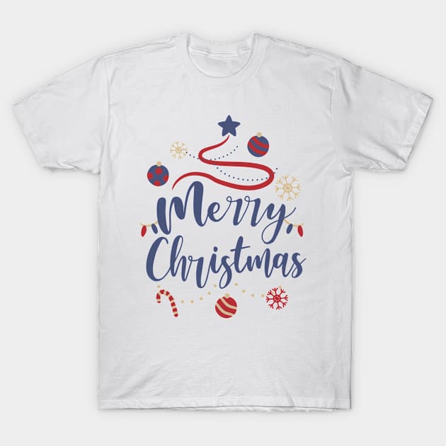 Merry Christmas T-Shirt by Mako Design 